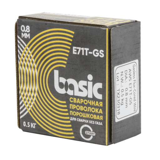Изображение для Проволока сварочная порошковая Basic E71T-GS д.0,8 (0,5кг) START STB71805