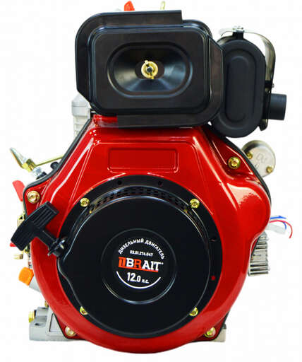 Изображение для Двигатель дизельный Brait BR500DEC (12 лс, электростартер, вал под конус для генератора)