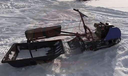 Изображение для Мотобуксировщик компактный Лидер-Дельта-2S-CVTL с седельным модулем (Lifan 8 лс, фара)