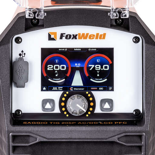 Изображение для Аппарат аргонодуговой сварки Foxweld SAGGIO TIG 205P AC/DC LCD PFC