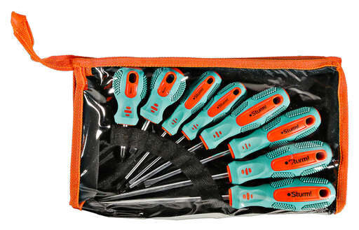 Изображение для Набор отверток 8 шт, CrV, тканевый кейс Sturm!