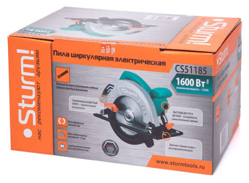 Изображение для Пила циркулярная Sturm! CS51185 (1.6 кВт)
