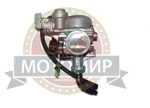 Изображение для Карбюратор PZ19 50-125 см3 (с бензокраном) флажок под трос со стороны крана (справа) (d18мм D32мм)