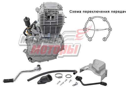 Изображение для Двигатель 172FMМ (CBB250) с балансировочным валом (педаль п/п, кикстартер) СЕРЕБРИСТЫЙ