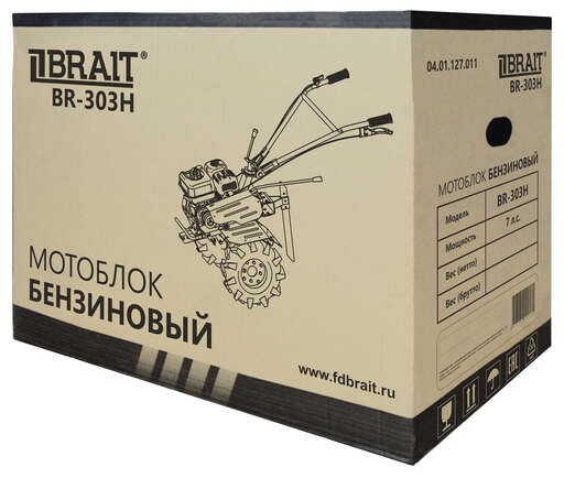 Изображение для Мотоблок бензиновый Brait BR-303H (7 лс, 3 вперед/1 назад)