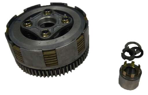 Изображение для Барабан сцепления KAYO YX140/160 (ZS55/160) 160FMK, 4 болта, 5 дисков, 67T в сборе (НАБОР)