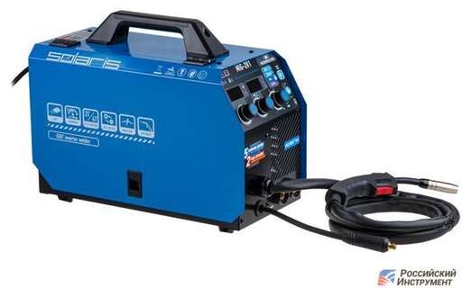 Изображение для Сварочный полуавтомат Solaris MIG-201 (встроенная горелка, MMA/MIG-MAG/SPOT/TIG LIFT)