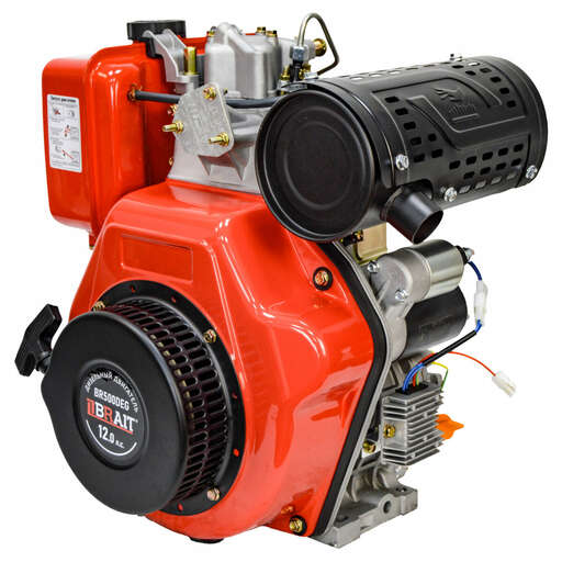 Изображение для Двигатель дизельный Brait BR500DEG (12 лс, электростартер, 25 мм шлицы)
