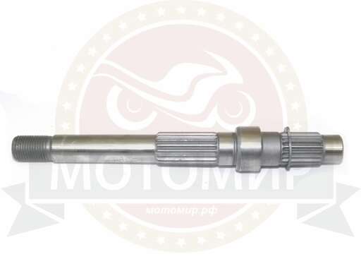 Изображение для Вал редуктора (М16*195мм*1.5мм) 19шлиц/19шлиц GY6-50/180 ВЕДОМЫЙ , 2 амортизатор.(НАБОР)