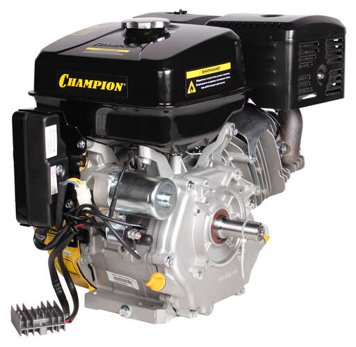 Изображение для Двигатель с горизонтальным валом CHAMPION G420HKE (15 лс, 25 мм, электростартер, катушка 7А)