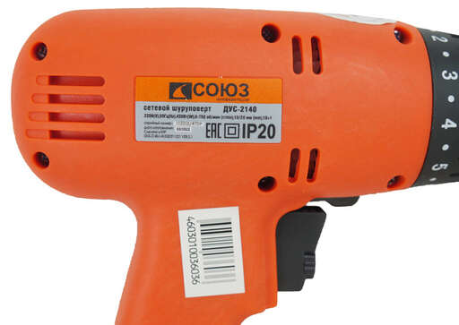 Изображение для Сетевой шуруповерт СОЮЗ ДУС-2140 (0.45 кВт)