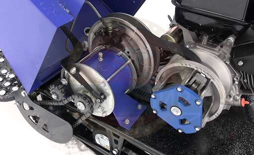 Изображение для Мотобуксировщик с рычажным лыжным модулем  ЛИДЕР-3H-4Т-20АП, LONG (LIFAN 20 лс, электростартер, освещение, реверс, гидравлические тормоза, подогрев ручек, чека)