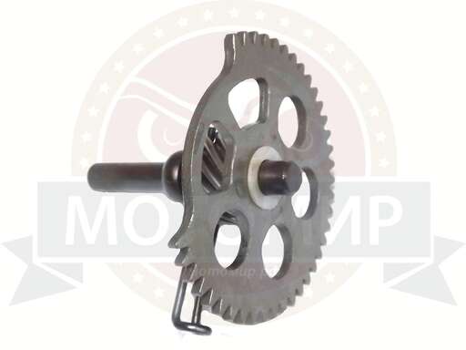 Изображение для Шестерня кикстартера GY6-125/150 с осью и пружиной секторная промежуточная