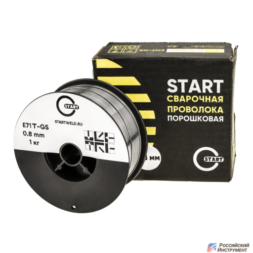 Изображение для Сварочная проволока порошковая START E71T-GS (1 кг, 0.8 мм, для сварки без газа)