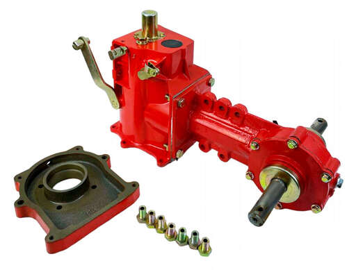 Изображение для Редуктор в сборе с фланцем для мотоблока BR-105 (с коробкой передач, 2 вперед/1 назад)