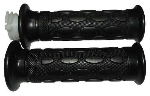 Изображение для Ручка руля правая (газа) TRICKLER в сборе (с резинкой) + ручка левая (резиновая) (45050016+45060016)