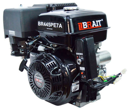 Изображение для Двигатель бензиновый Brait BR445PE7A (17 лс, электростартер, катушка 7А, 25 мм)