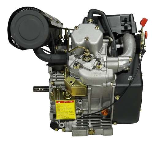 Изображение для Двигатель дизельный двухцилиндровый Habert HD2V910 20А (22 лс, электростартер, катушка освещения 20А, вал