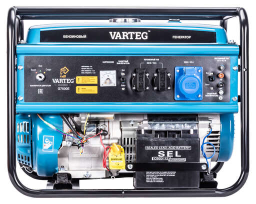 Изображение для Бензиновый генератор VARTEG G7500 EW (7.5 кВт, электростартер)