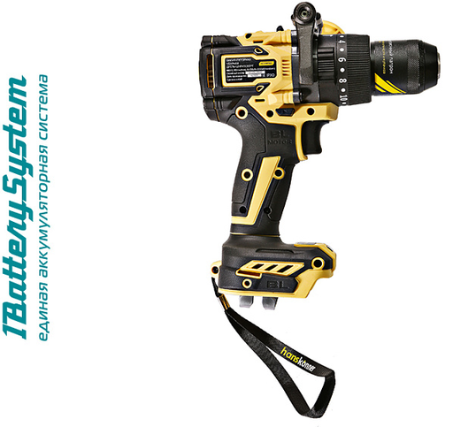 Изображение для Аккумуляторный шуруповерт Hanskonner HCD18165BL 1BatterySystem