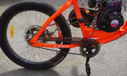 Изображение для Велосипед 26" фэтбайк с веломотором LIFAN (4х тактный), (двигатель + кожух) LIFAN 152F-3