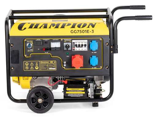 Изображение для Бензиновый генератор CHAMPION GG7501E-3 (7.5 кВт, электростартер, трехфазный)
