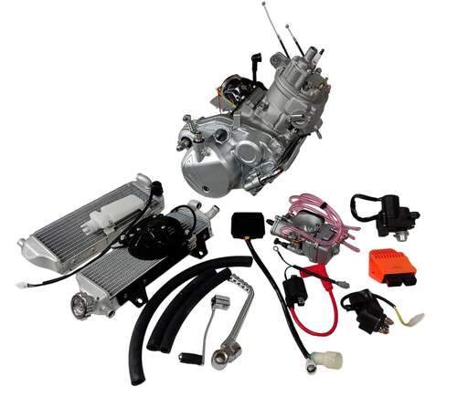 Двигатель двухтактный (!) . 250 см3 MT250 (LX166MM, LX1E66MM) Loncin+радиатор жидкостного охлаждения