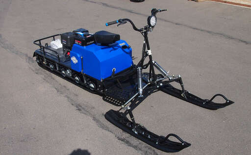 Изображение для Мотобуксировщик Лидер-3-4Т-20АП LONG с лыжным рычажным модулем (Lifan 20 лс, реверс, электростартер, фара)