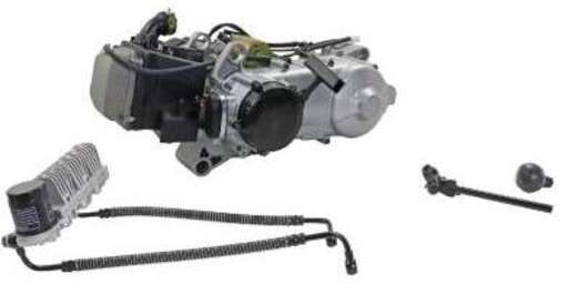 Изображение для Двигатель 157QMJ (GY6) 149, 5см3 (реверс, руч. стартер, масл. радиатор, патрубки) ATV150/T150