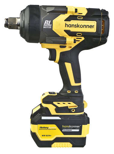 Изображение для HCD201300BLC Гайковерт удар б/щ Hanskonner PLATINUM,18В,1BatterySystem, 1300Нм, 3/4"ampquot,акк 6Ач+ЗУ