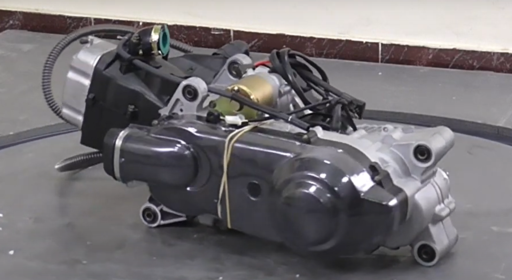 Изображение для Двигатель 161QMК (GY6-180) АТВ,четырехтактный, 180 см3,  в сборе масляное охлаждение, только электростартер, 6 крупных шлицов