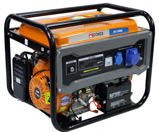 Изображение для Генератор СОЮЗ ЭГС-7500Э (6.5 кВт, электростартер)