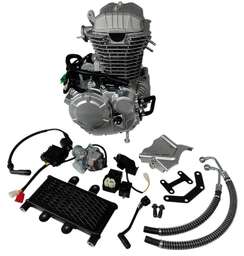 Двигатель 4т. 300 см3 FE300 Loncin (LX176YMN) 4х клапанный, 6МКПП, +радиатор маслянного охлаждения
