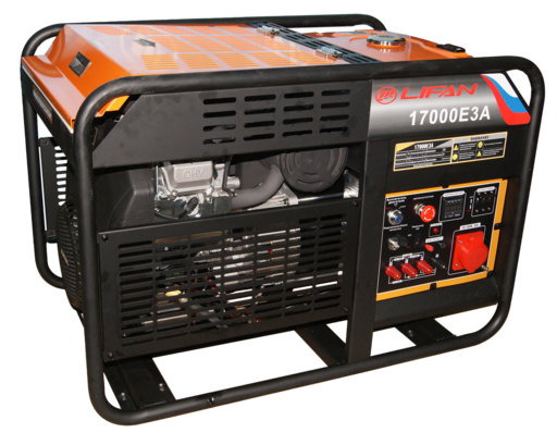 Изображение для Генератор бензиновый Lifan 17000E3А (17 кВт, 380В, электростартер, возможность автозапуска)