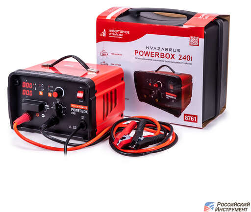 Изображение для Пуско-зарядное устройство Foxweld KVAZARRUS PowerBox 240I (таймер, пластиковый кейс)