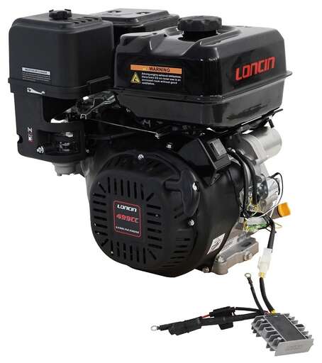 Изображение для Двигатель Loncin G500FD (A type) D25 7A (22 лс, электростартер, катушка 7А, 25 мм)