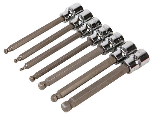 Изображение для Набор головок HEX 3/8", 110мм, 7шт, наконечник шар, СrV Sturm!