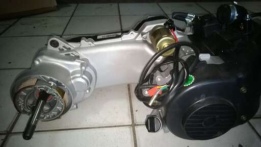 Изображение для Двигатель скутер четырехтактный GY6-80, 150QMF,  70 см3, ВАНЧАНГ (марк 49),  длинный 12", 70 см3