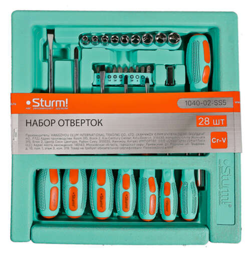 Изображение для Набор отверток 27 предметов, кейс-дисплей, CrV, Sturm!