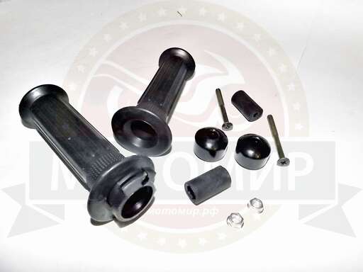 Изображение для Ручка руля правая (газа) STINGRAY в сборе + ручка левая, с грузиками (резиновые) (компл.)