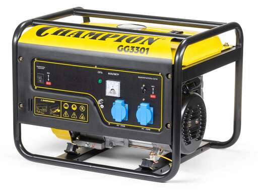Изображение для Бензиновый генератор CHAMPION GG3301 (3.1 кВт)