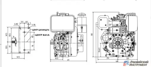 Изображение для Двигатель дизельный Lifan С192FD (15 лс, конусный вал, электростартер, катушка освещения 6А)