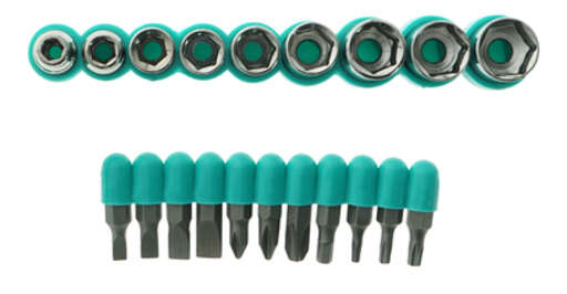 Изображение для Отвертка с насадками, 21 предмет, Т-образная ручка, магнитный наконечник, CrV Sturm!