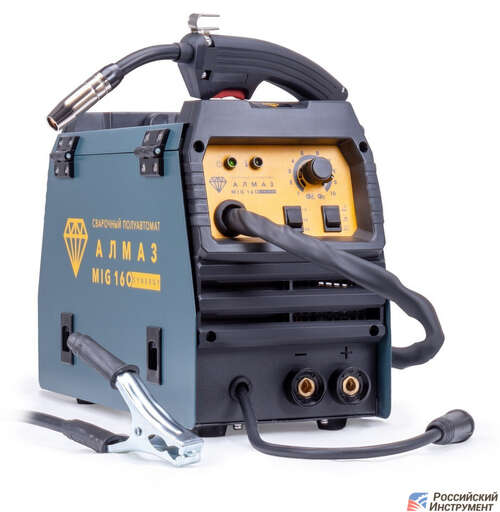 Изображение для Сварочный полуавтомат Foxweld Алмаз MIG 160 SYNERGY (синергетическое управление, встроенная горелка, MMA/MIG-MAG/TIG LIFT)