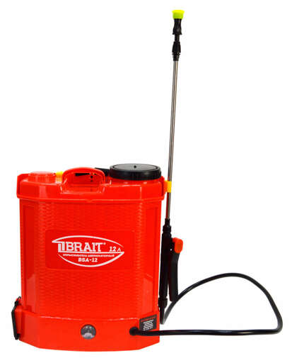 Изображение для Опрыскиватель аккумуляторный Brait BSA-12 (объем 12л,рабочее давление 1,5-4 бар,АКБ гелевый, 12В,8Ач) 
