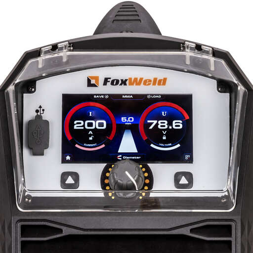 Изображение для Сварочный полуавтомат Foxweld SAGGIO MIG 200-S DP LCD PFC (трехфазный, MMA/MIG-MAG/TIG LIFT)