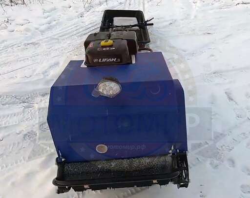 Изображение для Мотобуксировщик Лидер-1-2Т-15 РУ без лыжного модуля (Lifan 15 лс, электростартер, освещение, изменяемый угол атаки)