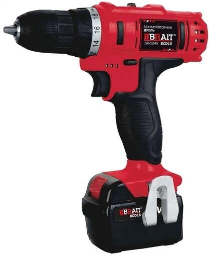 Изображение для Дрель-шуруповёрт Brait BCD20S(18В, 2 аккумулятора)