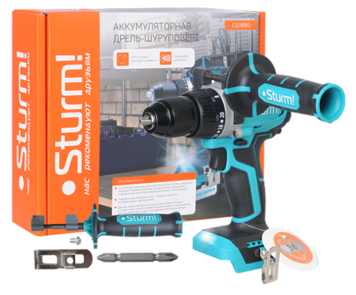 Изображение для Аккумуляторный шуруповерт Sturm! CD1880 1BatterySystem