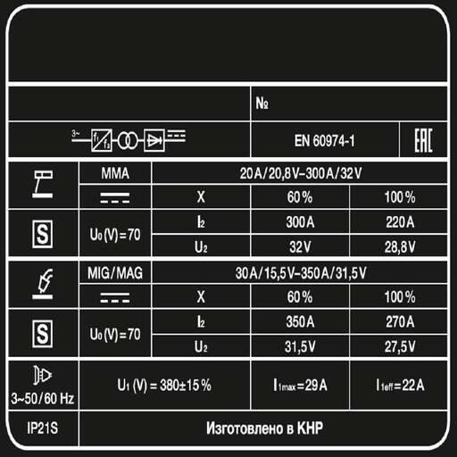 Изображение для Сварочный полуавтомат UNO MIG 350 DOUBLE PULSE (Источник питания+МП+Тележка+БЖО - 2 упак.)